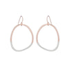 E299g.rg Two-Toned Mixed Metal Stone Earrings in Rose Gold and Sterling Silver