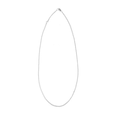 N305s Delicate Double Monotone Chain Necklace in Sterling Silver