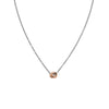 N283x.rg Black Oxidized Silver and Rose Gold Cinq Necklace