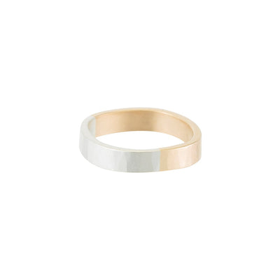 14k Gold & Silver Round Ring - Colleen Mauer Designs