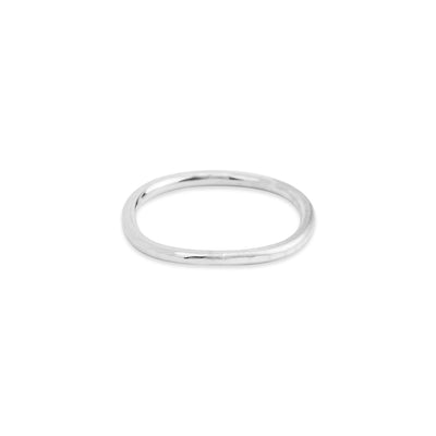 TNGRS.wg-k 1mm Wide Thin 14k White Gold Round Ring