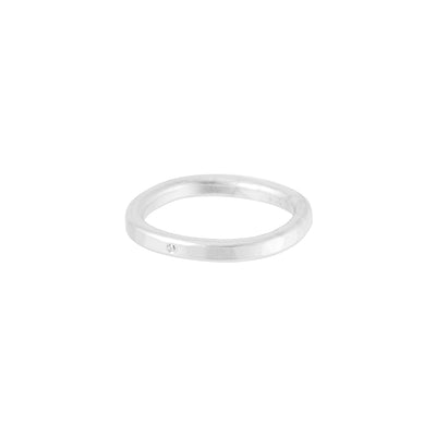 TGRS.wg-k-1.0 2.5mm Wide Gold Round Ring with Diamond in White Gold