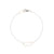 B103s.yg Rectangle & Delicate Chain Bracelet in Sterling Silver and Yellow Gold