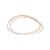 B101.2s.yg 2-Loop Two-Toned and Monotone Interlocking Bangle in Silver and Yellow Gold