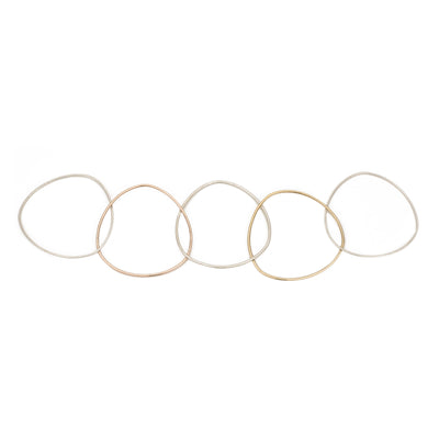3 or 5-Loop Three-Color Interlocking Bangle Bracelet - Colleen Mauer Designs