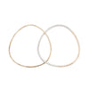 B101.2g.yg 2-Loop Two-Toned and Monotone Interlocking Bangle in Silver and Yellow Gold