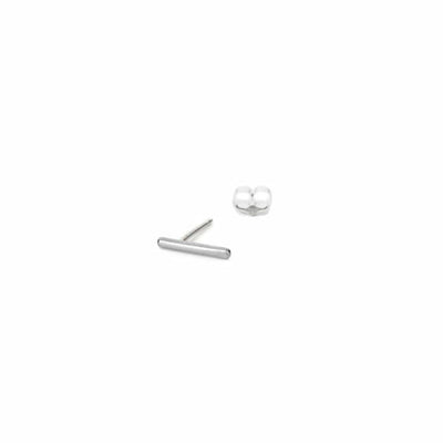 E295s-Single Stria Stud Earring in Sterling Silver