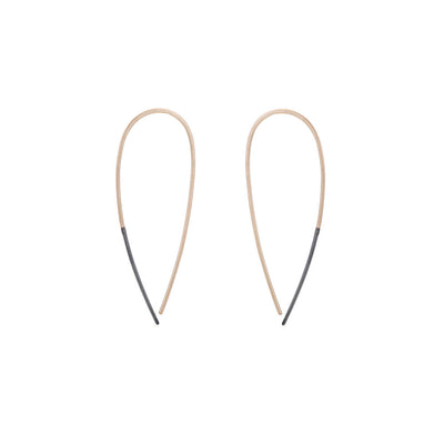 Black & Gold Teardrop Earrings - Colleen Mauer Designs
