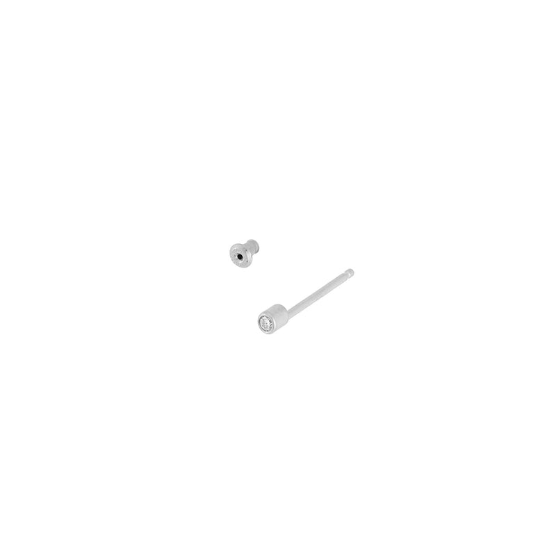 Diamond Bullet Stud Earring Single - Colleen Mauer Designs