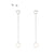 E354s.yg Square & Chain Post Earring in Sterling Silver and Yellow Gold