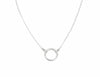 N203s Simple Circle Necklace in Sterling Silver