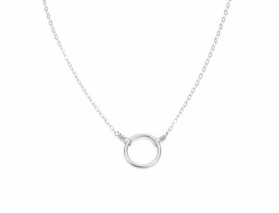 N203s Simple Circle Necklace in Sterling Silver