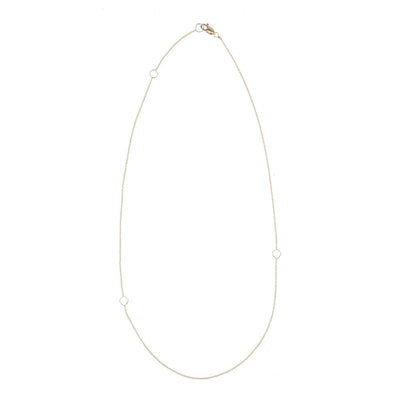 N304g.yg Yellow Gold and Silver Delicate Chain Necklace