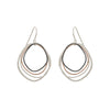 E286s.rg Small Rose Gold, Silver and Black Topography Earrings