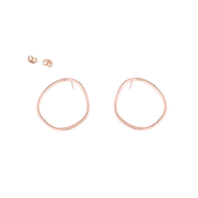E351rg Pear Stud Earrings in Rose Gold