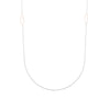 N308s.yg-L Long Rectangle & Delicate Chain Necklace in Sterling Silver and Yellow Gold