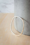 B99s.yg Thick Silver and Gold Square Bangle