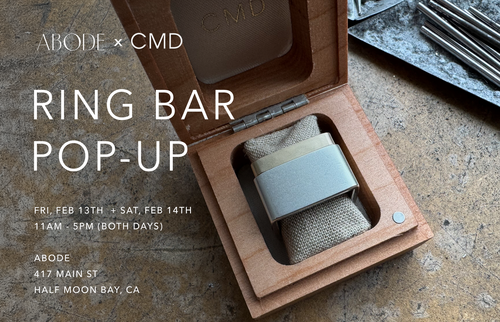 Fri. 2/13 + Sat. 2/14: Pop-Up at Abode