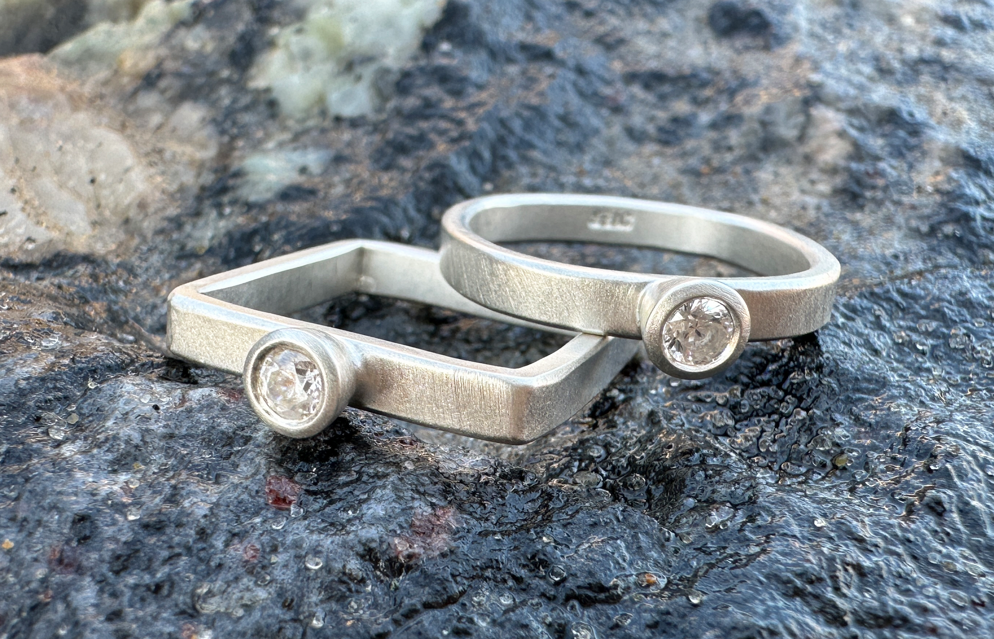 Silver Leo Solitaire Ring