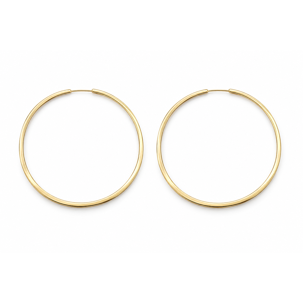 Continuous Circular Pull-Through Hoop Earrings