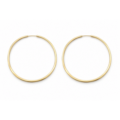 Continuous Circular Pull-Through Hoop Earrings