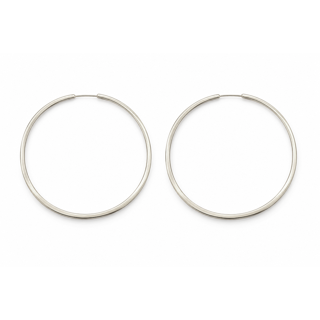 Continuous Circular Pull-Through Hoop Earrings