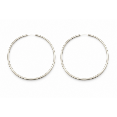 Continuous Circular Pull-Through Hoop Earrings