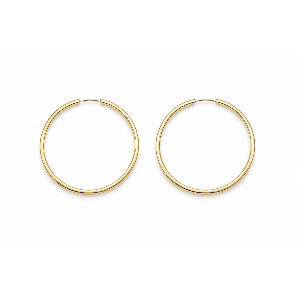 Continuous Circular Pull-Through Hoop Earrings