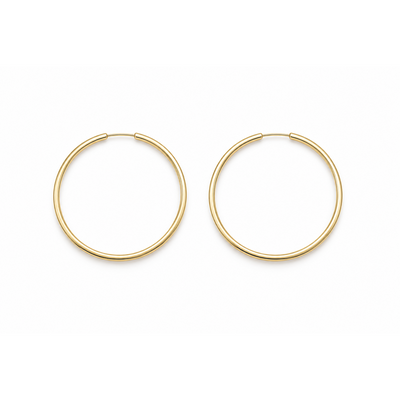 Continuous Circular Pull-Through Hoop Earrings