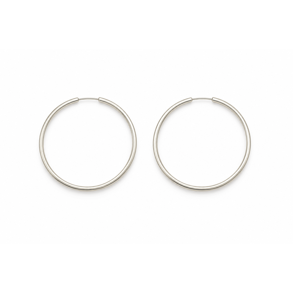 Continuous Circular Pull-Through Hoop Earrings