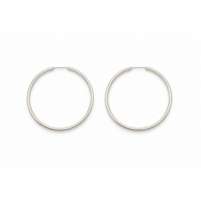 Continuous Circular Pull-Through Hoop Earrings