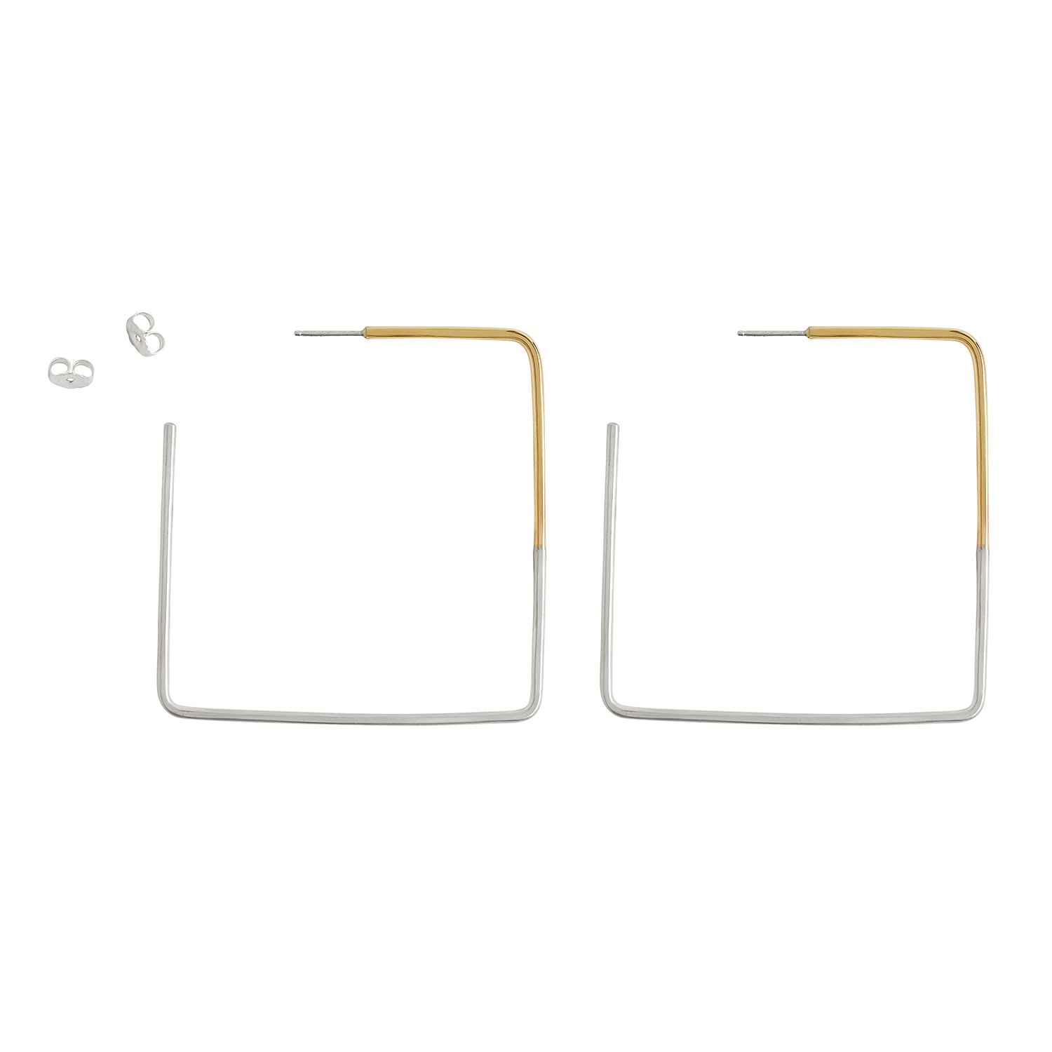 Two-Toned Sketchbook Hoop Earrings (Ready to Ship)