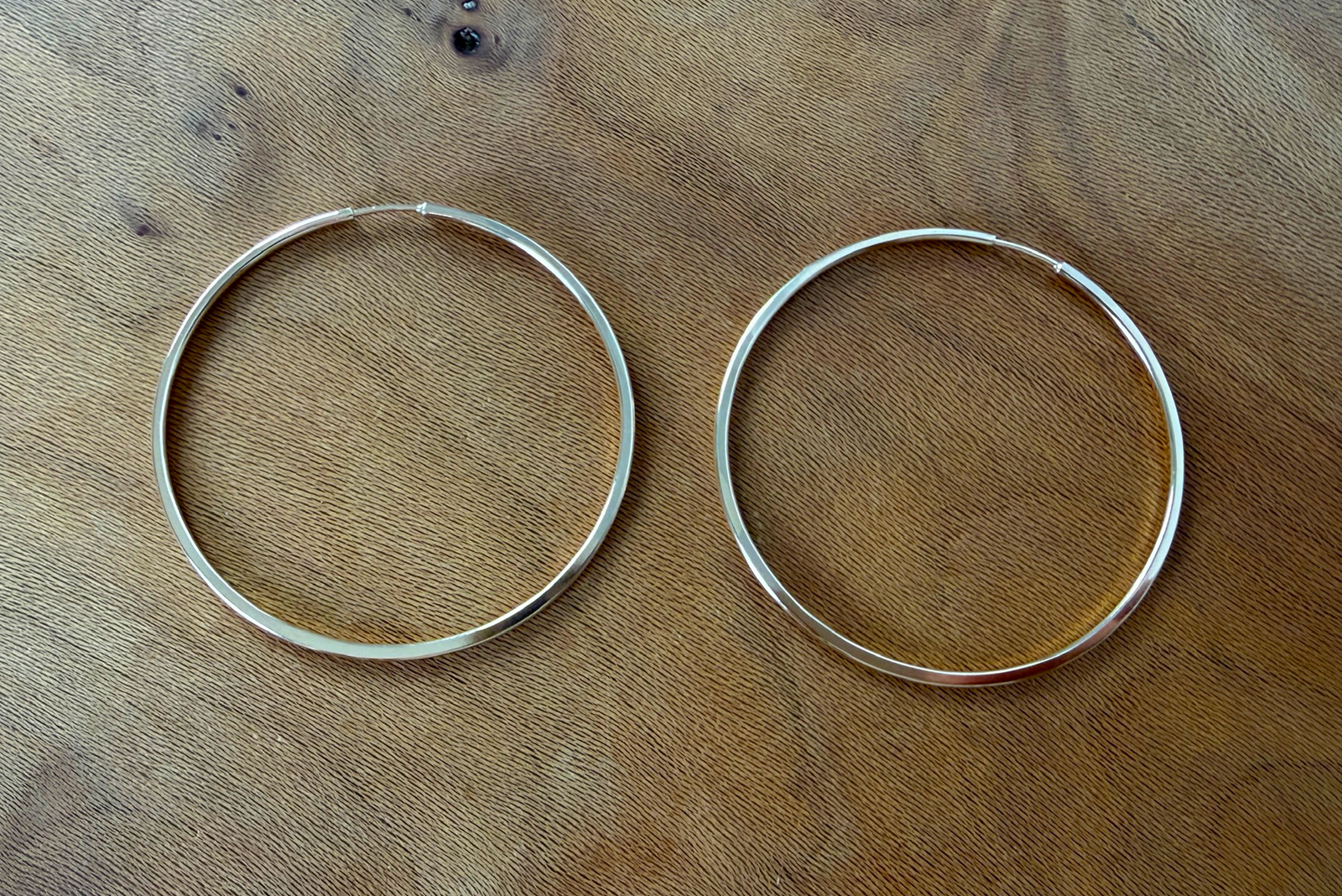 Continuous Circular Pull-Through Hoop Earrings