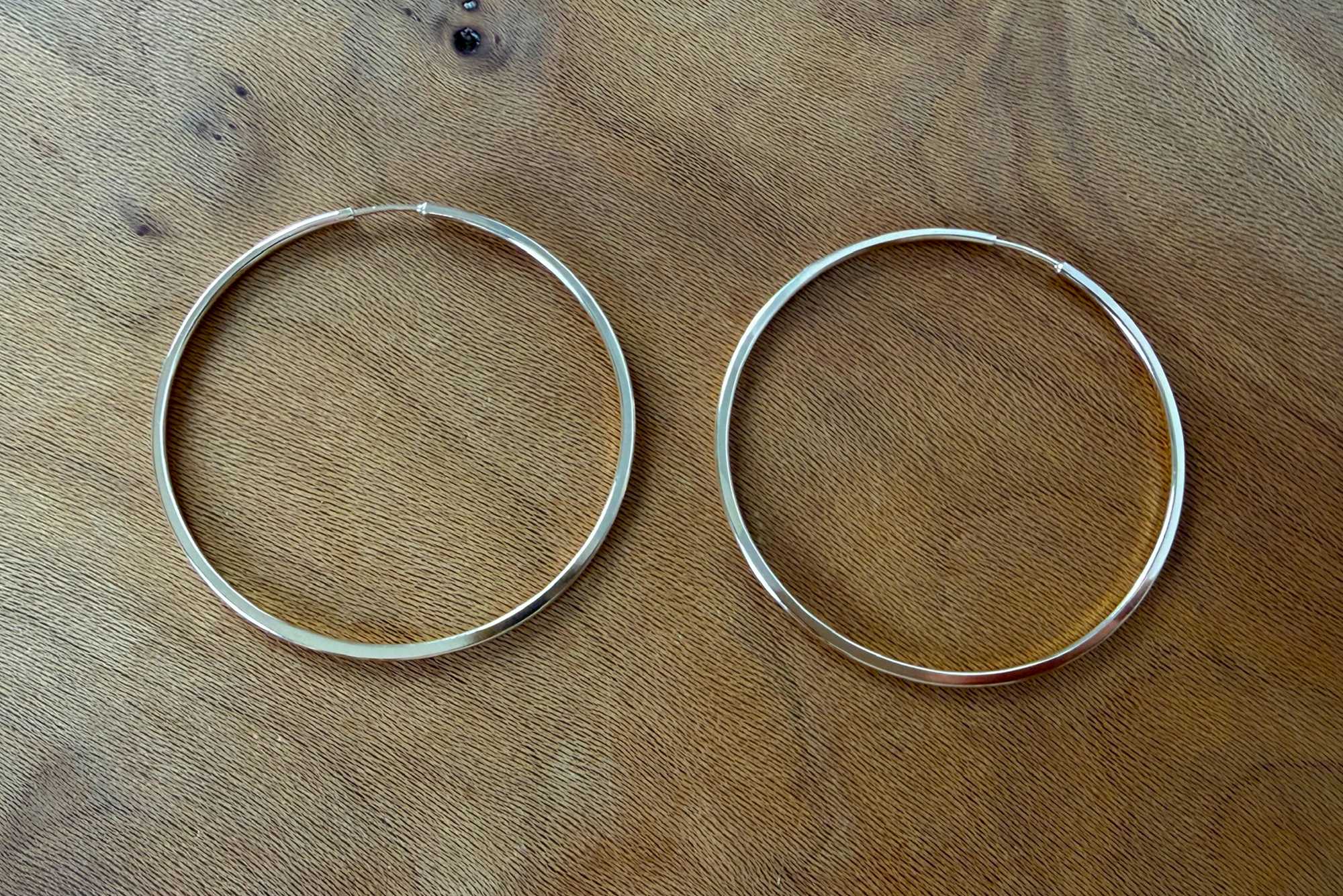 Continuous Circular Pull-Through Hoop Earrings