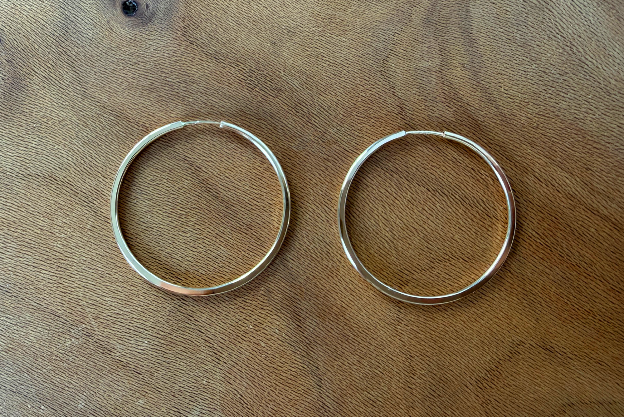 Continuous Circular Pull-Through Hoop Earrings