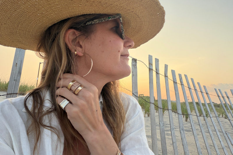 Continuous Circular Pull-Through Hoop Earrings