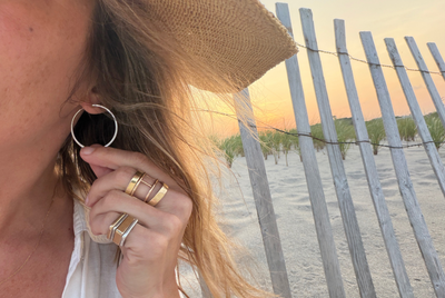 Continuous Circular Pull-Through Hoop Earrings