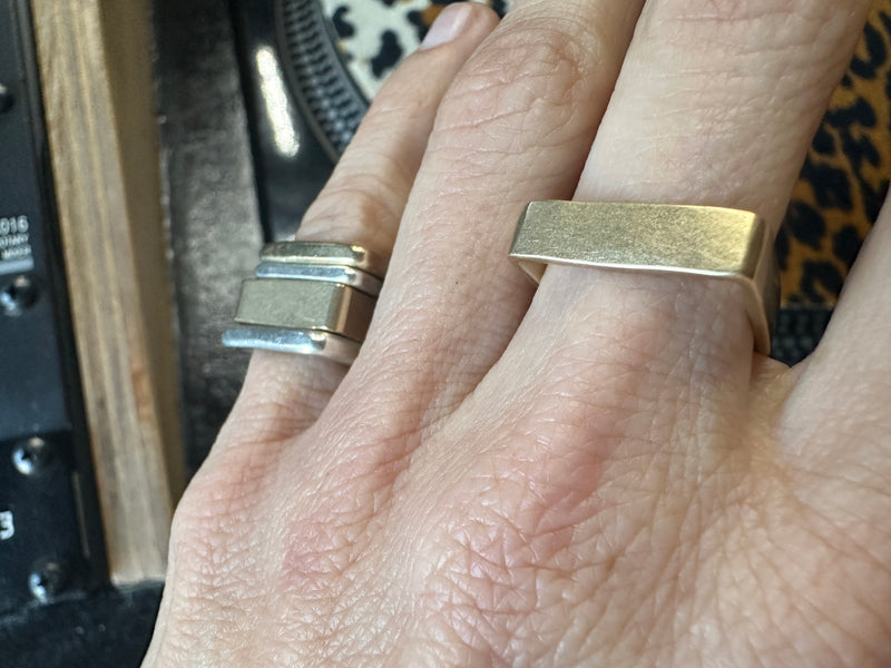 14k Gold Square Ring - Colleen Mauer Designs