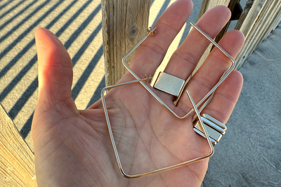 Monotone Sketchbook Hoop Earrings (Ready to Ship)