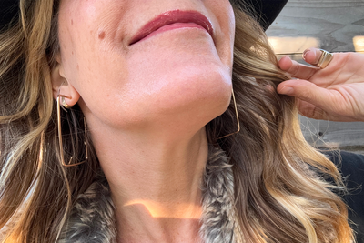 Monotone Sketchbook Hoop Earrings (Ready to Ship)