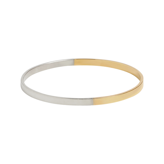 Two-Toned Evolution Bangle Bracelet