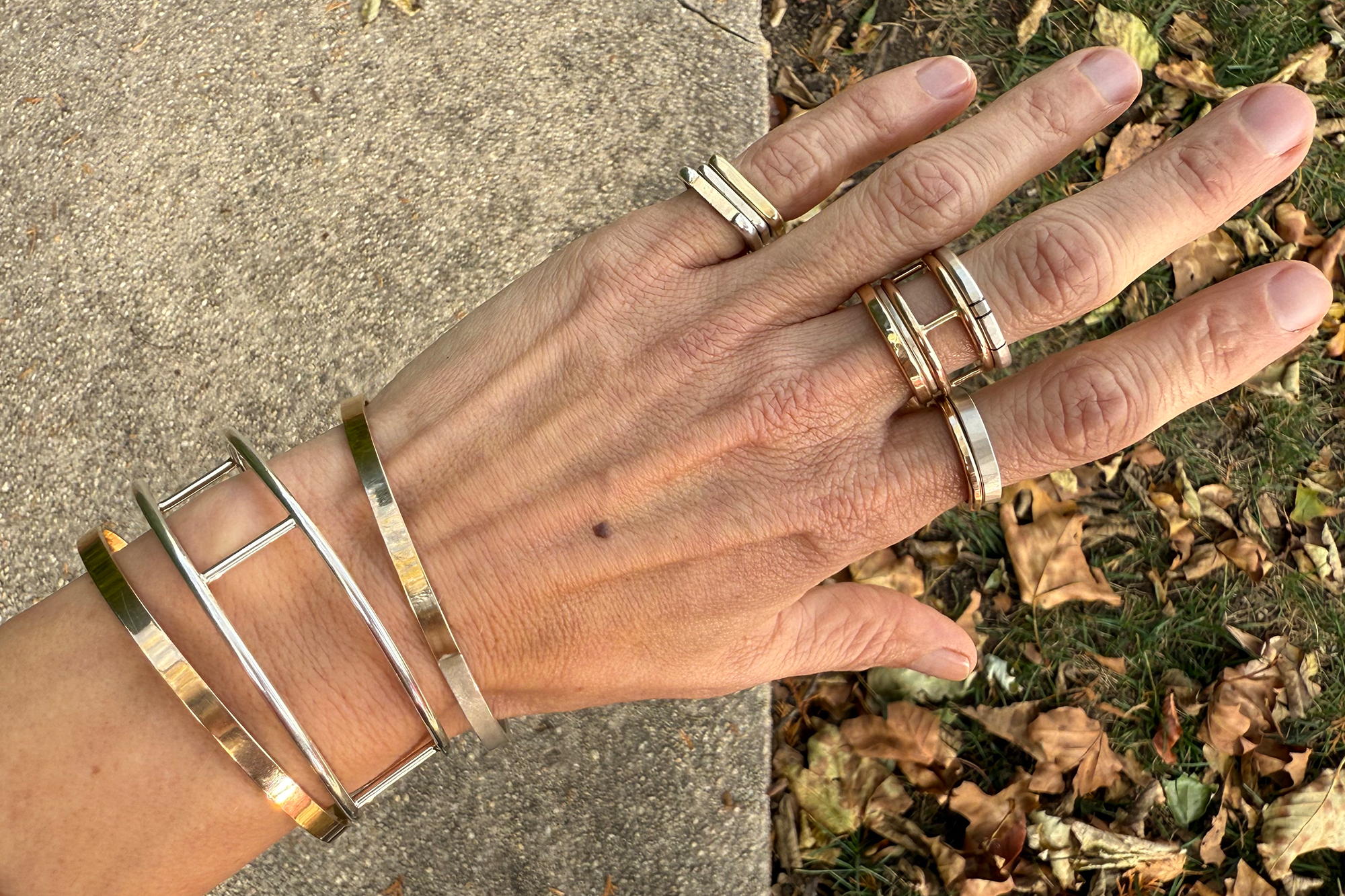 Pillar Bangle Bracelet