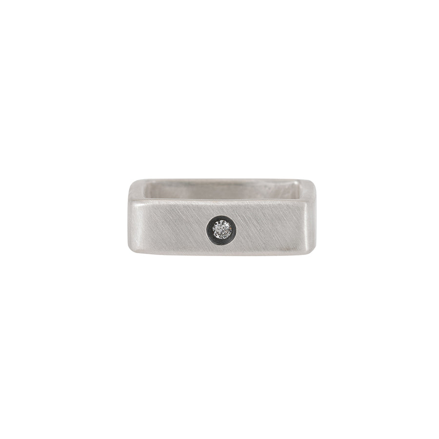 6mm Wide Sunken Diamond Ring