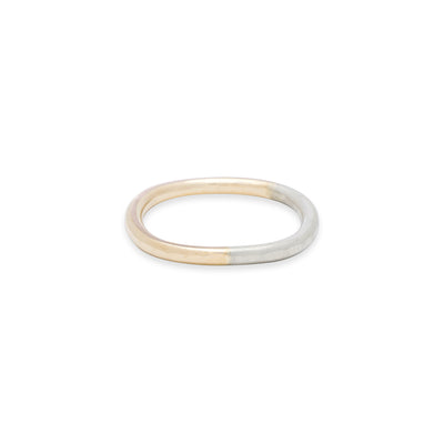 2mm Wide 14k Gold & Silver Ring