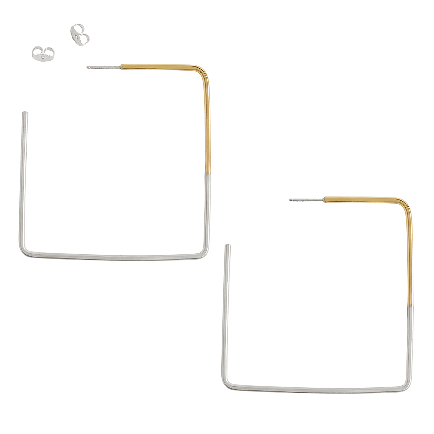 Two-Toned Sketchbook Hoop Earrings