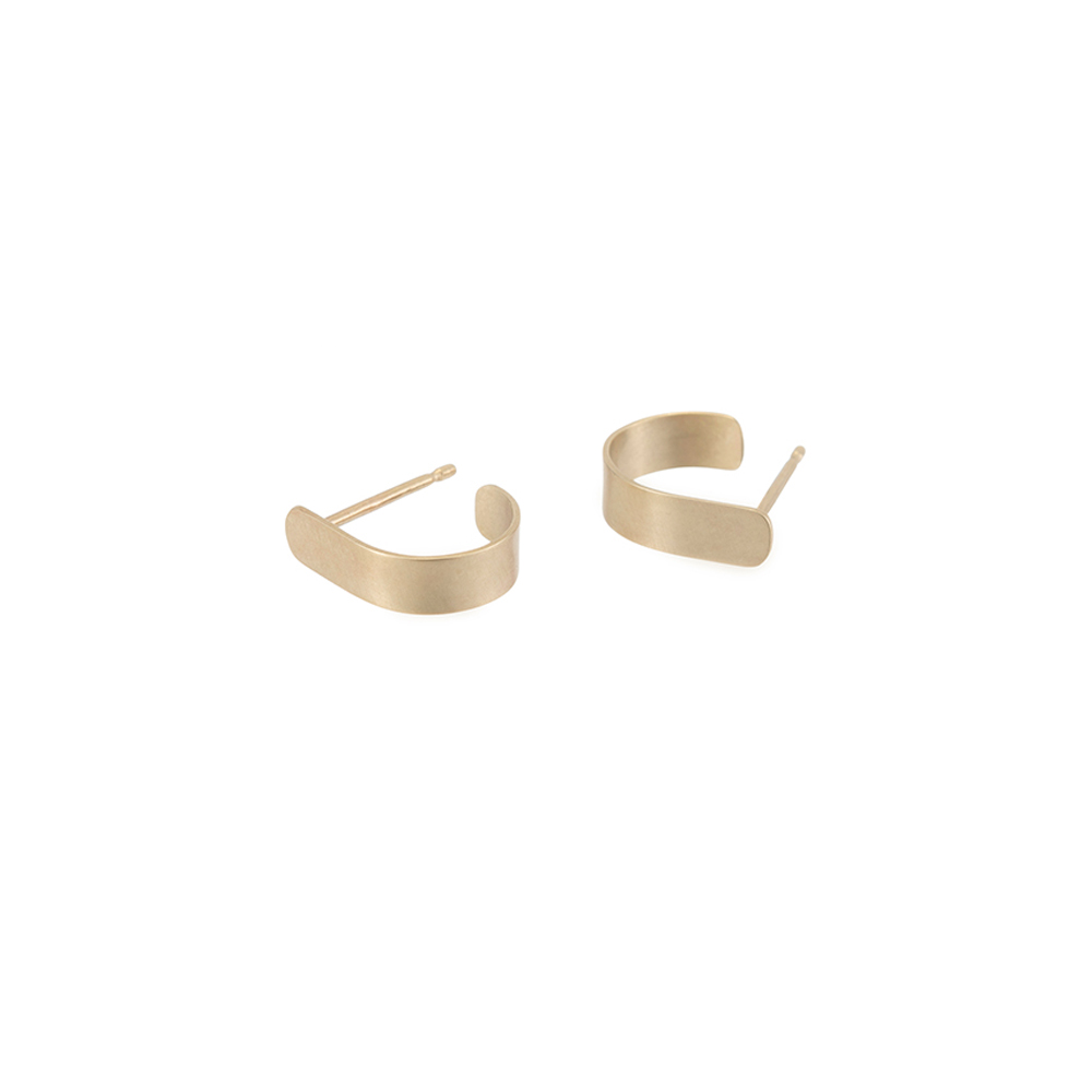 Wide J Post Earrings