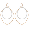 Large Double Angular Hoop Earrings