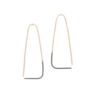 Black & Gold Triangle Earrings - Colleen Mauer Designs