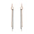 E314t.yg Tri Toned Mixed Metal Stick Earrings in Yellow Gold, Oxidized and Sterling Silver