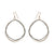E315t.yg Organic Circle Multi-Loop Tri-Toned Earrings in Yellow Gold, Sterling Silver and Black Oxidized Silver